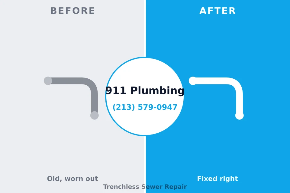 Before and after: plumbing repair Rocky Point, WA